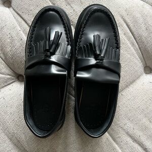 Dr. Martens Black Leather Tassel Loafers